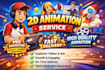 do eyecatching 2d animation