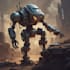 illustrate futuristic and sci fi robot