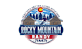 design mountain skier jumping off house logo