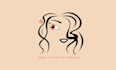 make handmade art cosmetics logo for curls hair extensions
