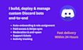 build fast custom discord server bot with roles discord bots