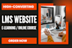 build lms website, elearning, online course website
