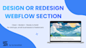 add or redesign clean webflow section