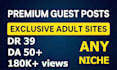 publish guest posts on my 5 high DR sites, any niche