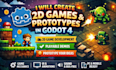 create 2d games, game prototypes and playable demos using godot 4