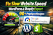 fix slow website speed for shopify and wordpress