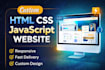 build a responsive HTML CSS javascript website