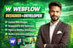 build webflow cms dynamic website, webflow landing pages, figma to webflow