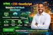build responsive HTML CSS javascript websites and full stack web application