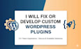 fix or develop custom wordpress plugin