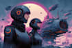 design epic sci fi character and environment illustrations