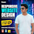 design and develop a modern responsive front end website