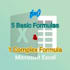 write 5 simple and 1 complex formulas for your data