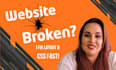 fix broken website layout, CSS bugs and responsiveness