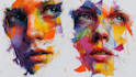 paint expressive colorful abstract portraits