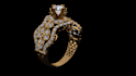 design a professional custom 3d ring for manufacturing