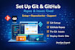 set up git and github create repositories and fix git issues