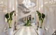 luxury lobby interior design with realistic 3d