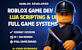 develop full roblox game with roblox map, roblox scripting, weapon, 3d model
