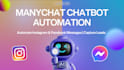 create a manychat chatbot for instagram and facebook