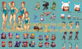 create 2d pixel animation sprite pixel art tilesets character animation game art