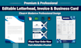 create professional editable letterhead invoice and business card templates