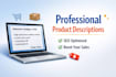 write simple product descriptions for online stores