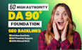 do 60 premium da 90 plus foundation diverse SEO backlinks