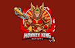 design monkey king mascot logo design with 1 day delivery