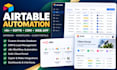 build airtable n8n automation database and design  softr webapp crm system
