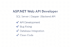 build or fix asp dotnet web API with sql server and dapper