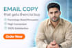 do results driven email copywriting for you