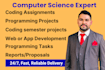 do coding assignments, app, game, web development project in python, java, cpp