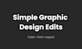 make simple graphic design edits and small fixes