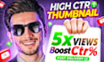 design attractive clickbait youtube thumbnail