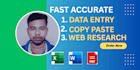 do accurate PDF to excel and image to excel data entry