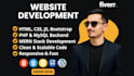 do custom website development as a full stack frontend and backend developer