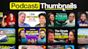 make catchy youtube podcast thumbnail for you
