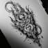 custom an abstract black tattoo design