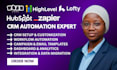 setup zoho CRM zoho one gohighlevel lofty hubspot automation zapier integration