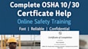 osha 10 30 construction safety training
