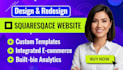 design and redesign squarespace website