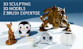 create, sculpt 3d designs on zbrush