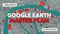 create 3d masterplan render on google earth and drone capture