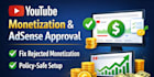 fix youtube monetization rejection and reused content issues