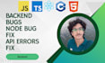 fix nodejs, express, rest API, and backend bugs
