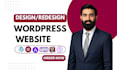 create website using wordpress website builder and redesign wordpress website