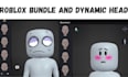 anime dynamic head, ugc bundle, roblox avater, roblox accessories, roblox cloth