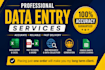 be your virtual assistant for data entry