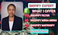 setup shopify filter, shopify mega menu, matrixify, navigation, metafields